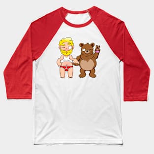 Bear Lover Blond (No Text) Baseball T-Shirt